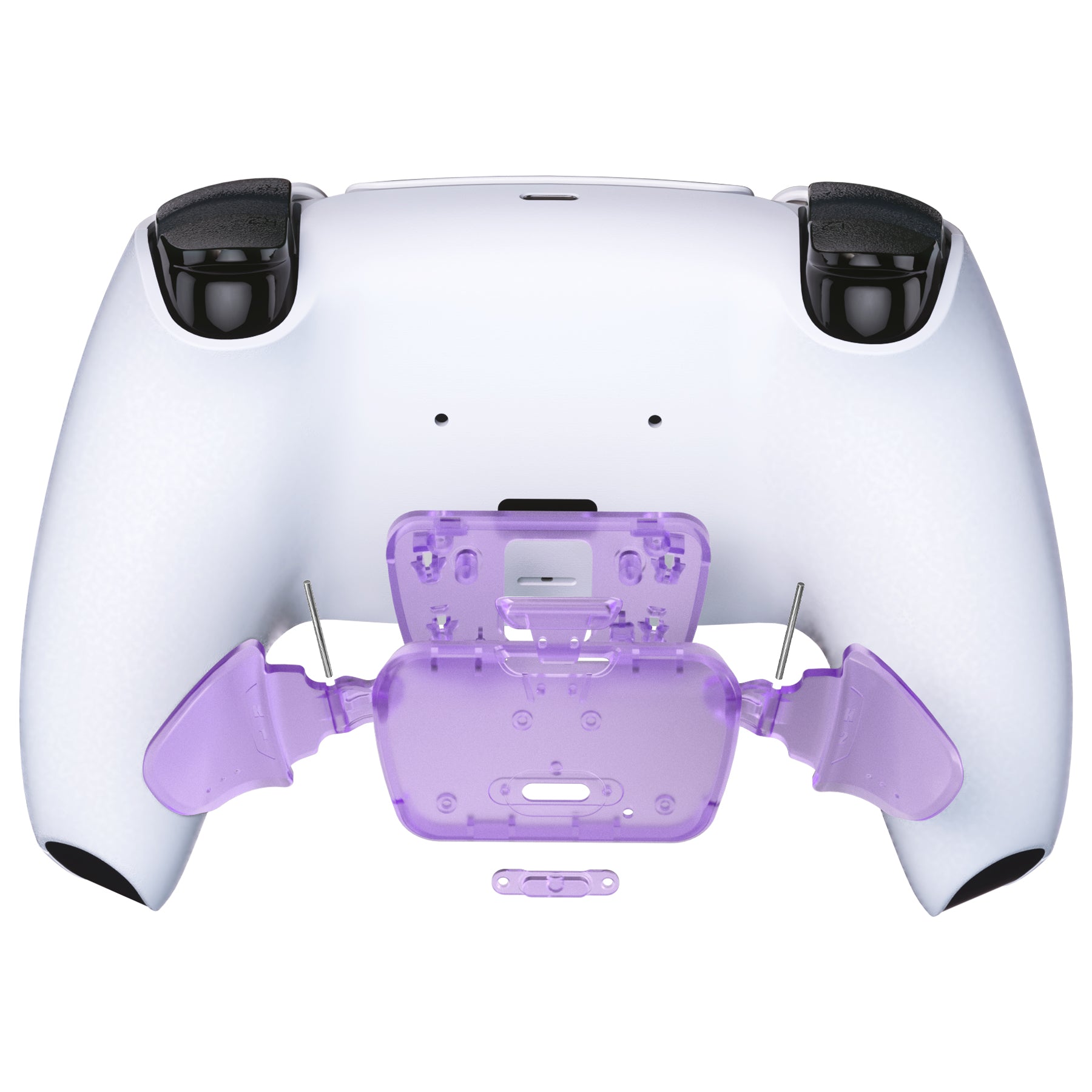 eXtremeRate Retail Clear Atomic Purple Replacement Redesigned K1 K2 Back Button Housing Shell for ps5 Controller eXtremerate RISE Remap Kit - Controller & RISE Remap Board NOT Included - WPFM5005