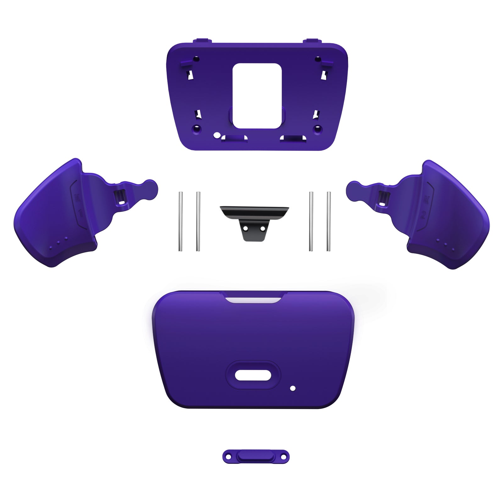 eXtremeRate Retail Galactic Purple Replacement Redesigned K1 K2 Back Button Housing Shell for ps5 Controller eXtremerate RISE Remap Kit - Controller & RISE Remap Board NOT Included - WPFM5007