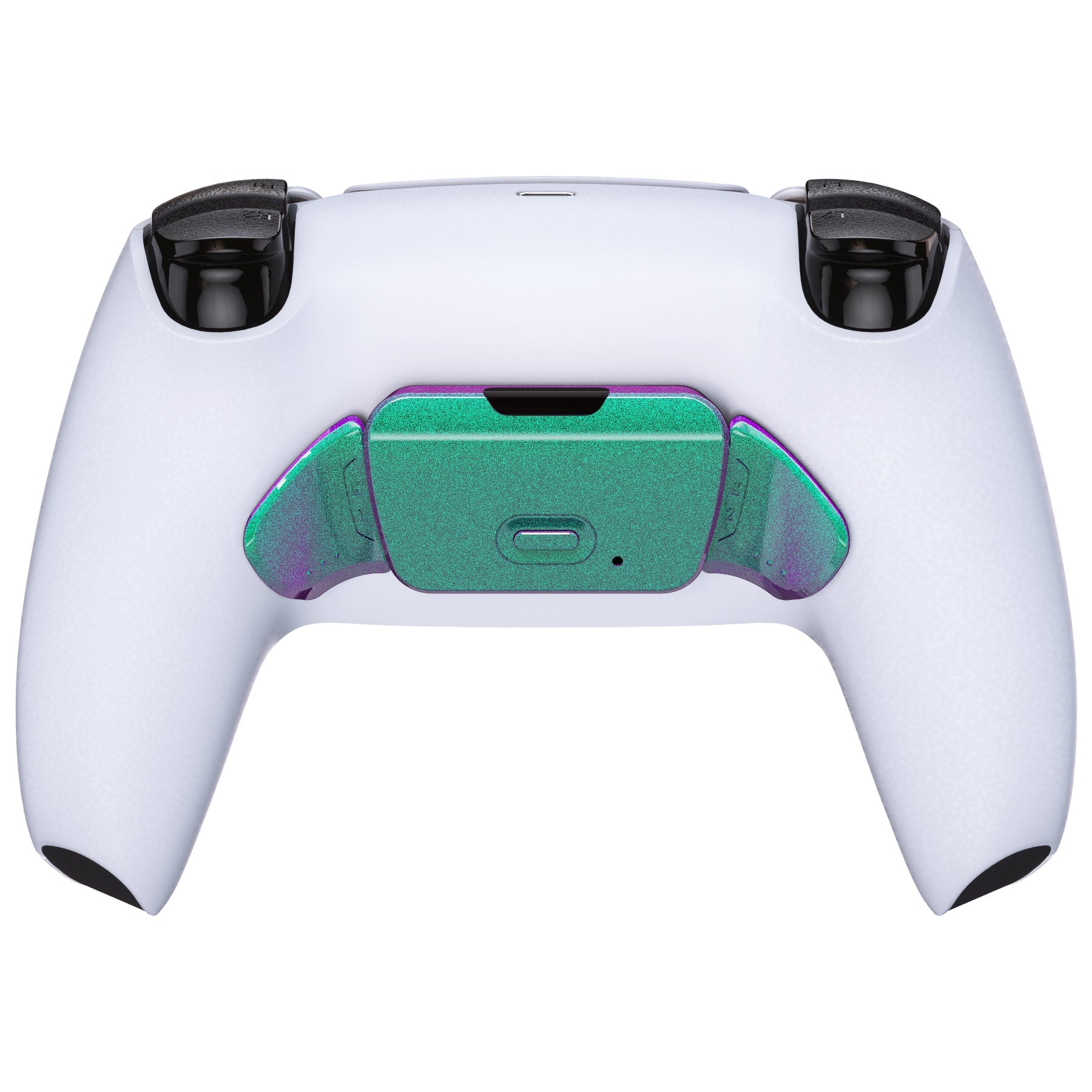 eXtremeRate Retail Chameleon Green Purple Replacement Redesigned K1 K2 Back Button Housing Shell for ps5 Controller eXtremerate RISE Remap Kit - Controller & RISE Remap Board NOT Included - WPFP3002
