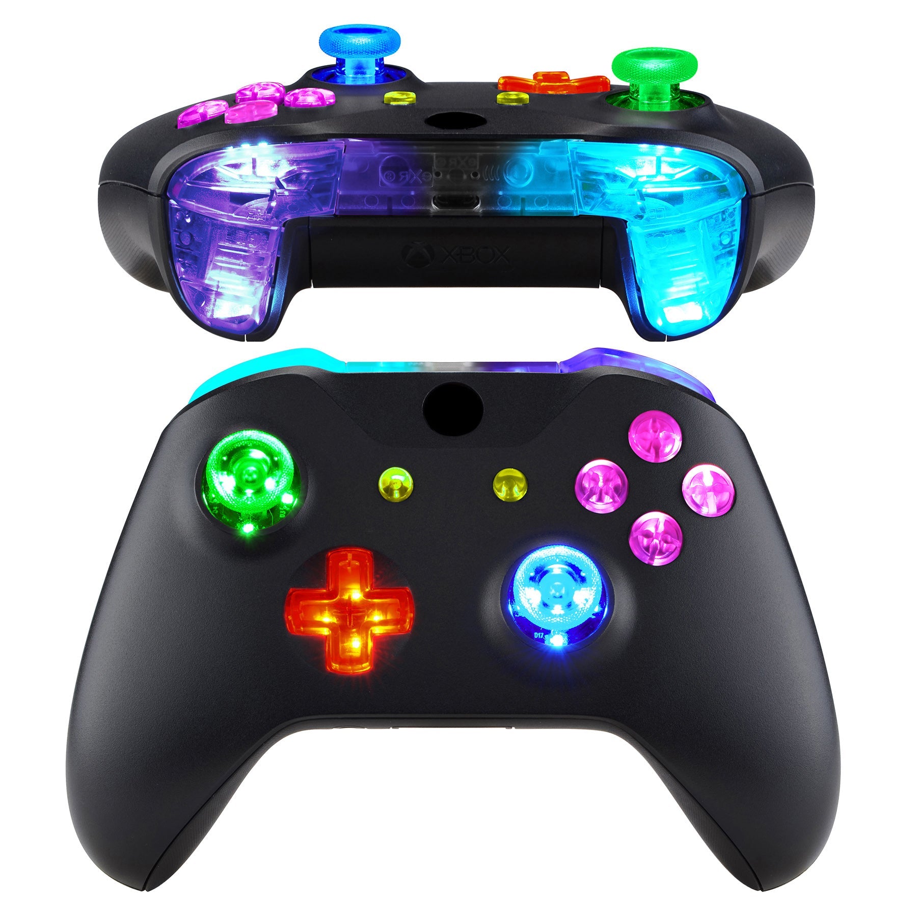 Multi-Colors Luminated Bumpers Triggers Dpad Thumbsticks Start