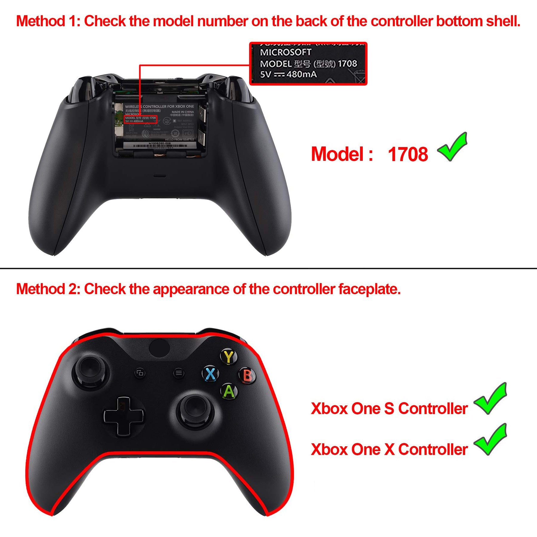 Xbox 1 controller model hot sale 1708