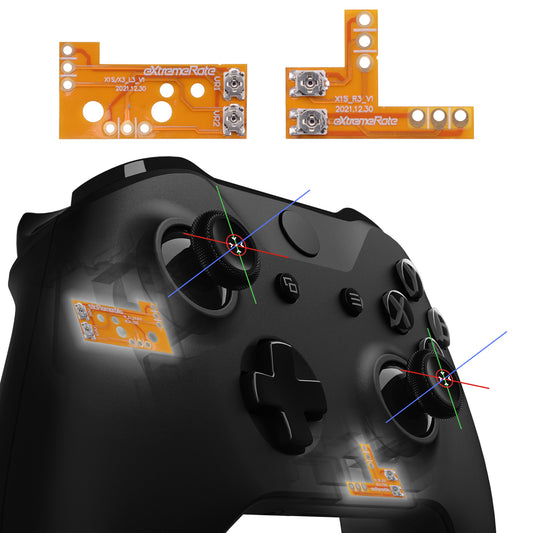 eXtremeRate Retail Drifix Thumbsticks Drift Fix Repair Kit for Xbox One S & X Controller (Model 1708), Custom Analog Stick Joystick Regulator Circuit Board for Xbox One S/X Controller - X1MD002