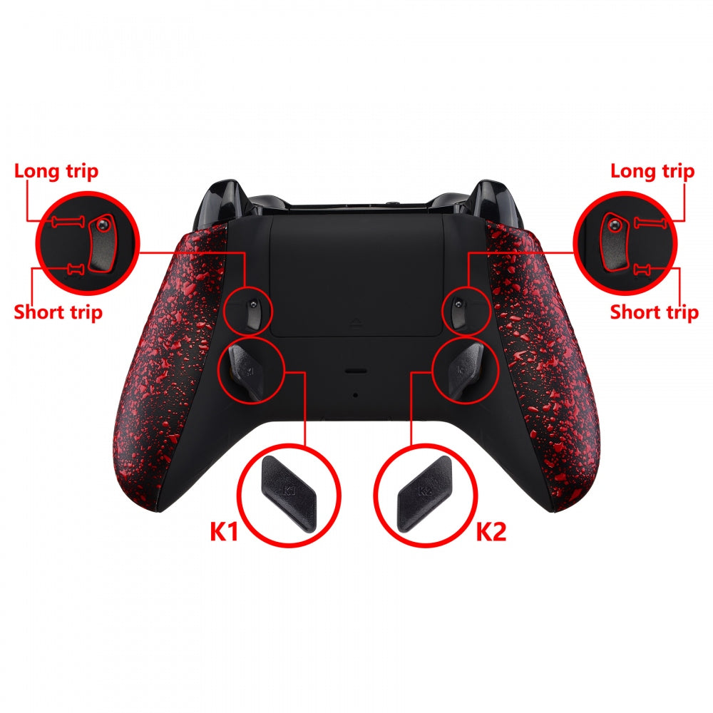 eXtremeRate Lofty Remappable Remap & Trigger Stop Kit for Xbox One X & S  Controller - Textured Red