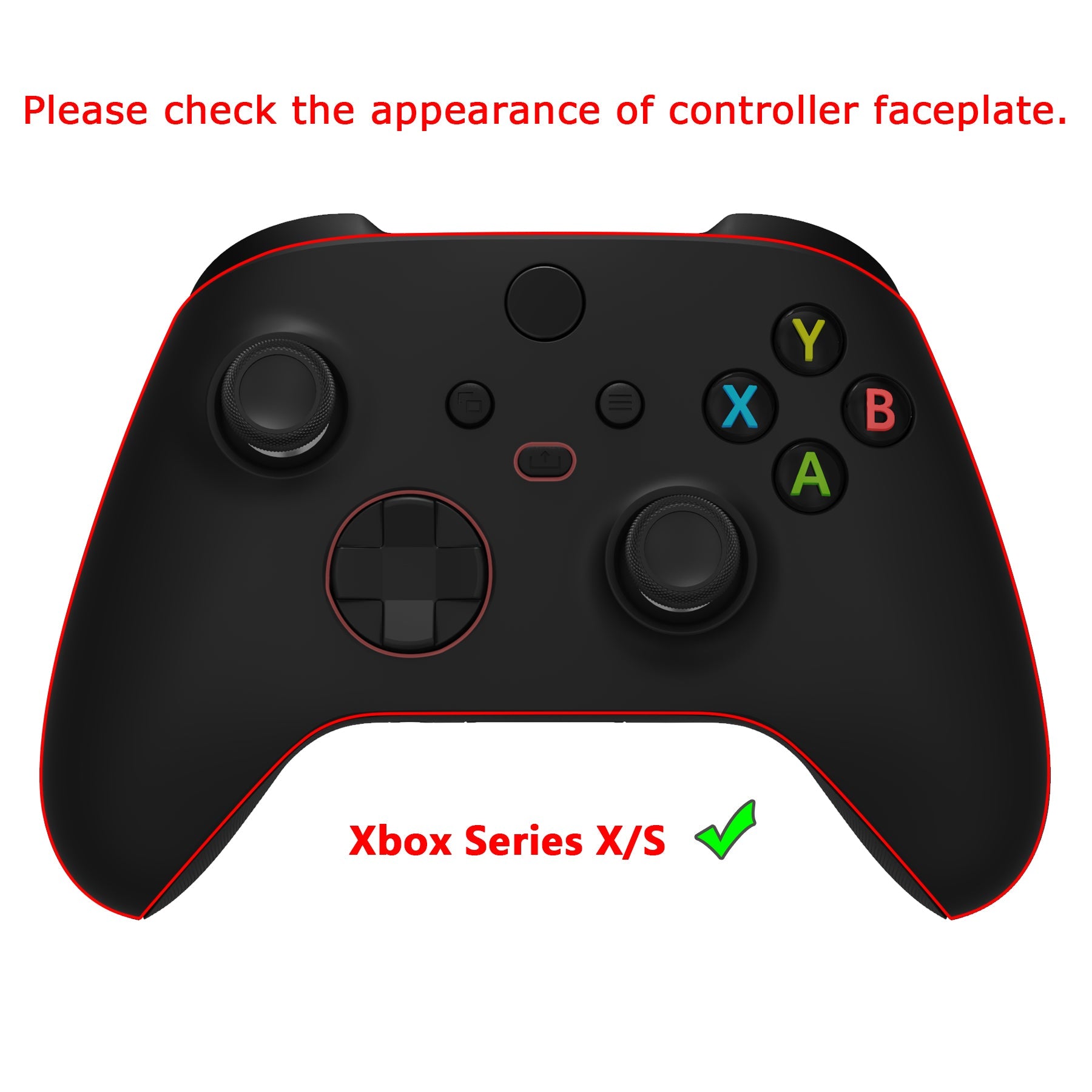 eXtremeRate Retail Transparent Clear Replacement Buttons for Xbox Series S & Xbox Series X Controller, LB RB LT RT Bumpers Triggers D-pad ABXY Start Back Sync Share Keys for Xbox Series X/S Controller  - JX3301