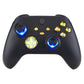 eXtremeRate Retail Multi-Colors Luminated Dpad Thumbsticks Start Back Sync ABXY Buttons for Xbox Series X/S Controller, Chrome Gold Buttons DTF LED Kit for Xbox Core Controller - X3LED07