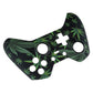 eXtremeRate Retail Green Weeds Leaves Faceplate Cover Soft Touch Front Shell Comfortable Soft Grip Replacement Kit for Xbox One Elite Controller Model 1698 with Thumbstick Accent Rings - XOET008