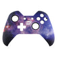 eXtremeRate Retail Nebula Galaxy Patterned Faceplate Cover, Soft Touch Front Housing Shell Case, Comfortable Soft Grip Replacement Kit for Xbox One Elite Controller Model 1698 - XOET017