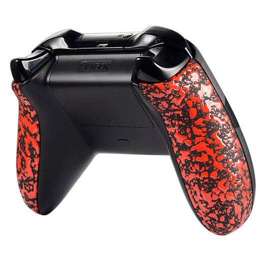 eXtremeRate Retail Textured Red Housing Panel Side Rails for Xbox One Controller - XOJ1110