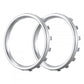 eXtremeRate Retail Custom Matte Chrome Silver Design Button Accent Rings for Xbox One Elite (Model 1698) Controller - XOJ130017GC