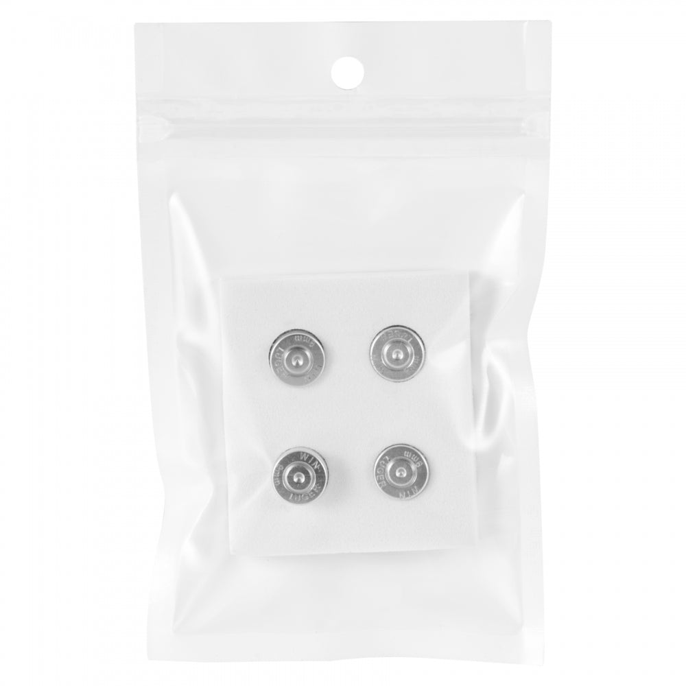 eXtremeRate Retail Metal Aluminum Silver Bullet ABXY Custom Buttons Parts for Xbox One Controller - XOJ2002