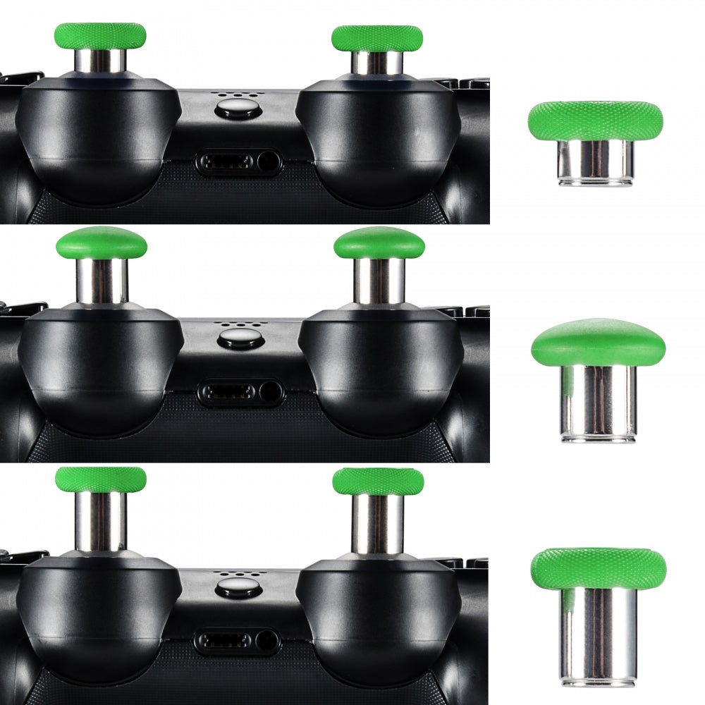 eXtremeRate Retail Green Metal Magnetic Thumbsticks With Screwdrivers For Xbox One Elite ps4 Slim - XOJ2020