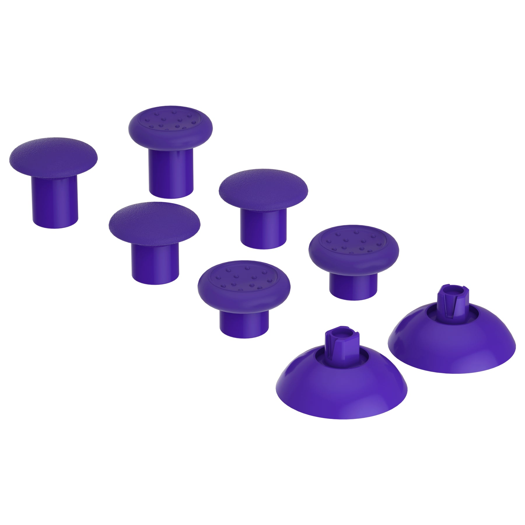 eXtremeRate Retail ThumbsGear Interchangeable Ergonomic Thumbstick for Xbox Series X & S/Xbox One/Xbox One Elite/Xbox One S & X Controller with 3 Height Domed and Concave Grips Adjustable Joystick - Purple - XOJ2114