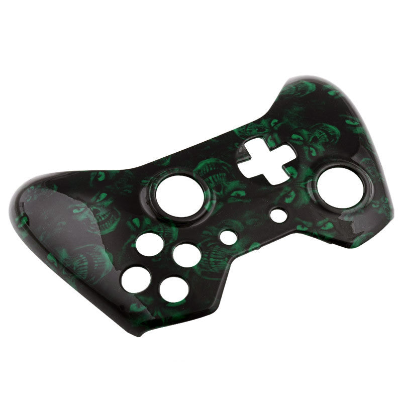eXtremeRate Retail Green Death Face Plate Front Shell Custom Kits for Xbox One Controller - XOSF022