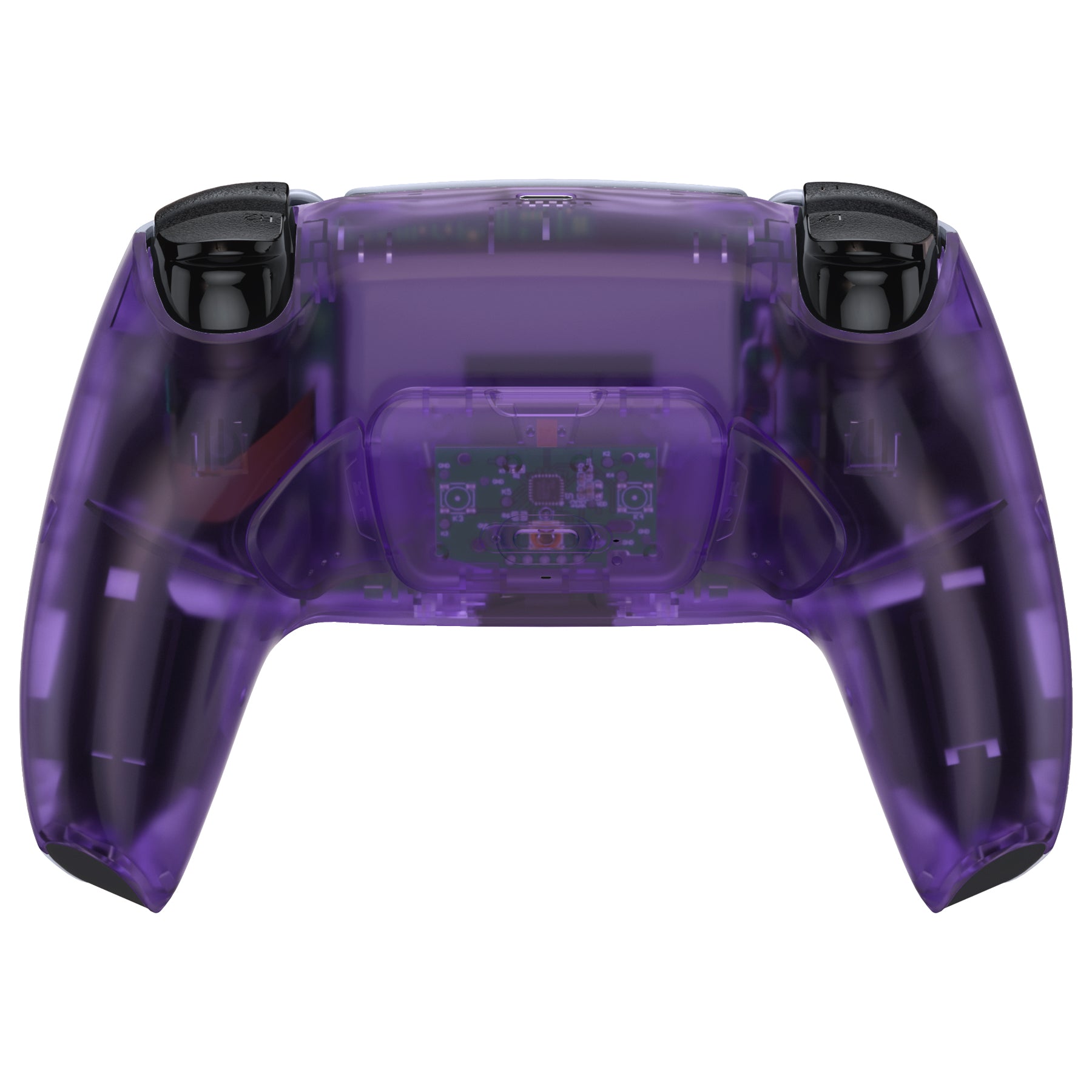 eXtremeRate Retail Clear Atomic Purple Back Paddles Remappable Rise Remap Kit with Upgrade Board & Redesigned Back Shell & Back Buttons Attachment for ps5 Controller BDM-010 & BDM-020 - XPFM5002G2