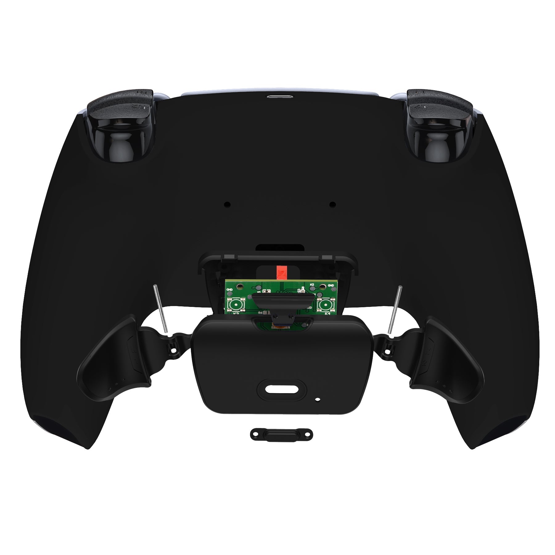 eXtremeRate Retail Black Back Paddles Remappable Rise Remap Kit with Upgrade Board & Redesigned Back Shell & Back Buttons Attachment for ps5 Controller BDM-010 & BDM-020 - XPFP3009G2