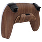 eXtremeRate Retail Wood Grain Back Paddles Remappable Rise Remap Kit with Upgrade Board & Redesigned Back Shell & Back Buttons Attachment for PS5 Controller BDM-010 & BDM-020 - XPFS2001G2