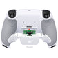 eXtremeRate Retail White Rubberized Grip Back Paddles Remappable Rise Remap Kit with Upgrade Board & Redesigned Back Shell & Back Buttons Attachment for PS5 Controller BDM-010 & BDM-020 - XPFU6002