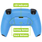 eXtremeRate Retail Starlight Blue Rubberized Grip Remappable RISE Remap Kit for PS5 Controller BDM-030, Upgrade Board & Redesigned Starlight Blue Back Shell & Back Buttons for PS5 Controller - Controller NOT Included - XPFU6006G3