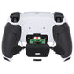 eXtremeRate Retail Rubberized White Black- Black Grip  Back Paddles Remappable Rise Remap Kit with Upgrade Board & Redesigned Back Shell & Back Buttons Attachment for PS5 Controller BDM-010 & BDM-020 - XPFU6010