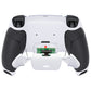 eXtremeRate Retail White Black Rubberized Grip Remappable RISE Remap Kit for PS5 Controller BDM-030, Upgrade Board & Redesigned Back Shell & White Buttons for PS5 Controller - Controller NOT Included - XPFU6011G3