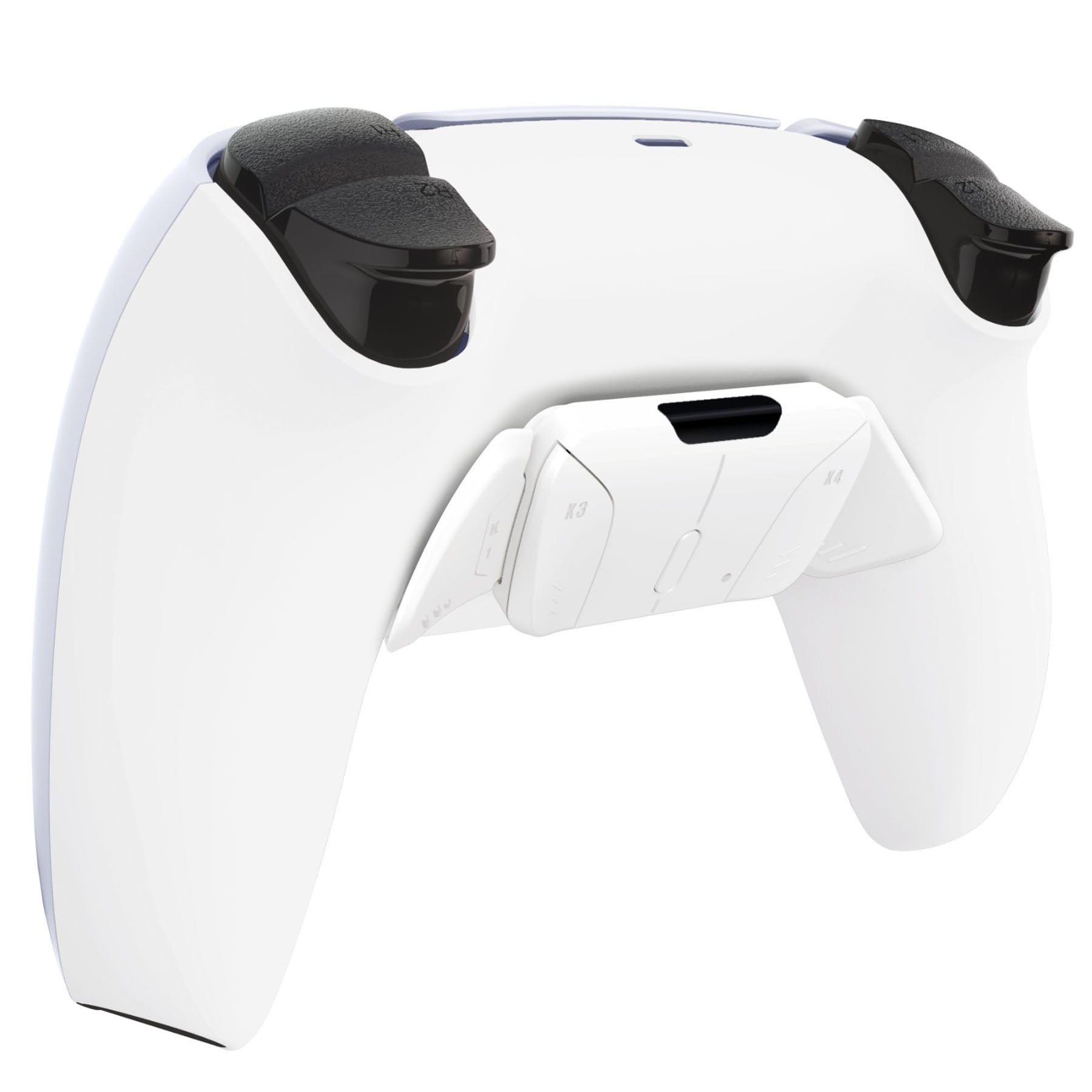 eXtremeRate White Programable RISE4 Remap Kit for PS5 Controller Bdm-030, Upgrade Board & Redesigned Back Shell & 4 Back Buttons for PS5 Controller 