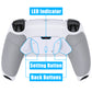 eXtremeRate Retail Gray Rubberized Grip Remappable RISE4 Remap Kit for PS5 Controller BDM-030, Upgrade Board & Redesigned White Back Shell & 4 Back Buttons for PS5 Controller - Controller NOT Included - YPFU6002G3