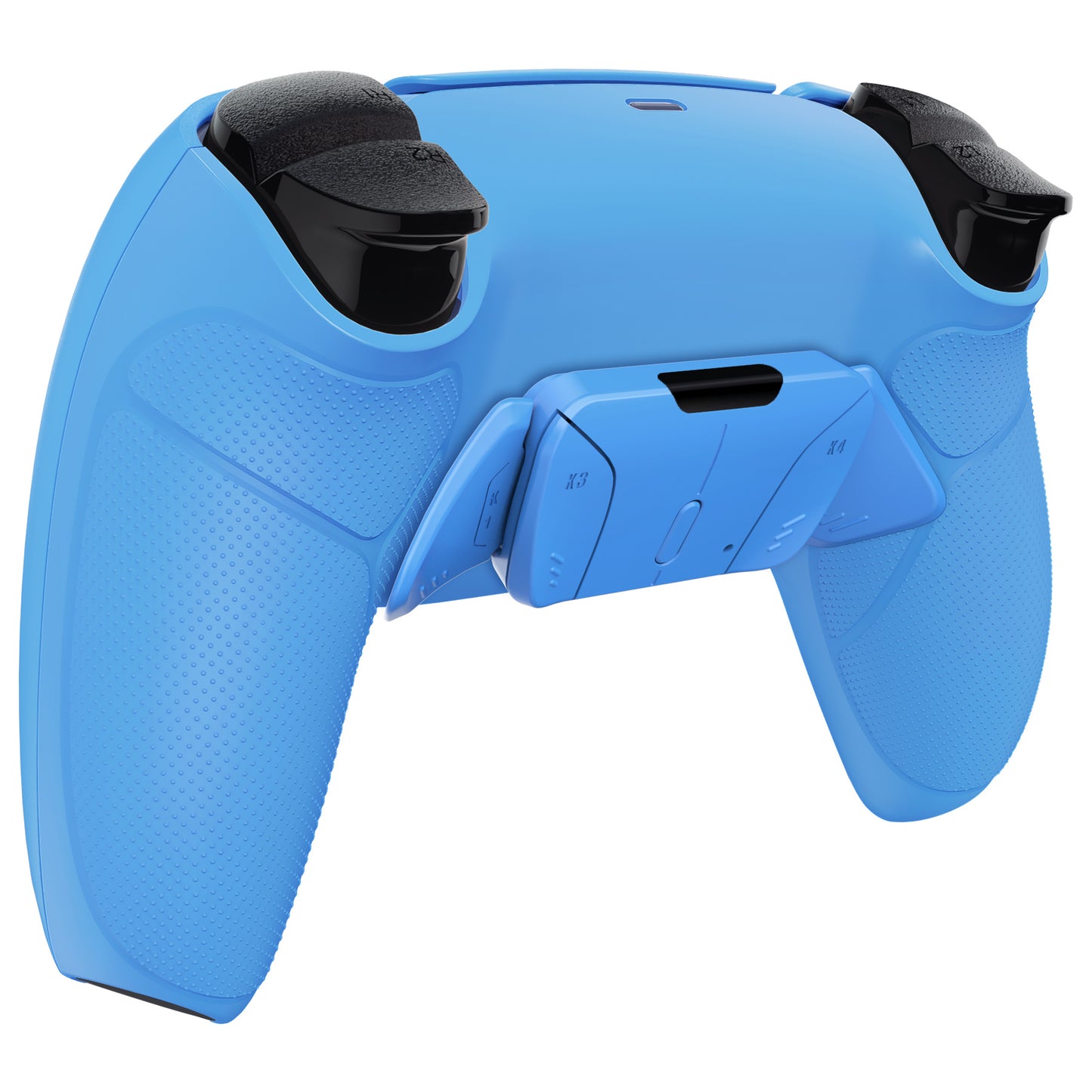 eXtremeRate Retail Starlight Blue Rubberized Grip Remappable RISE4 Remap Kit for PS5 Controller BDM-030, Upgrade Board & Redesigned Starlight Blue Back Shell & 4 Back Buttons for PS5 Controller - Controller NOT Included - YPFU6006G3