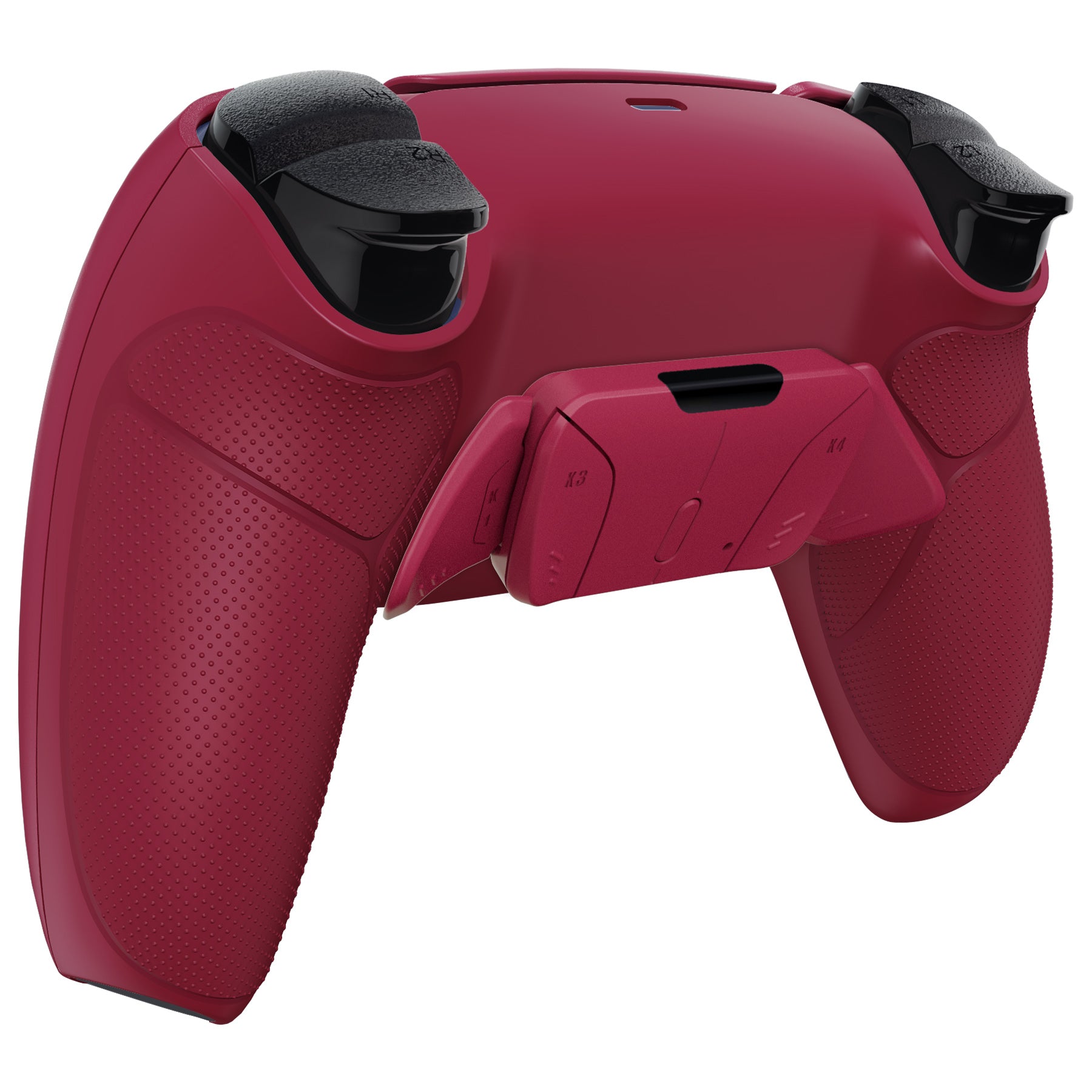 eXtremeRate Retail Cosmic Red Rubberized Grip Remappable RISE4 Remap Kit for PS5 Controller BDM-030, Upgrade Board & Redesigned Cosmic Red Back Shell & 4 Back Buttons for PS5 Controller - Controller NOT Included - YPFU6008G3