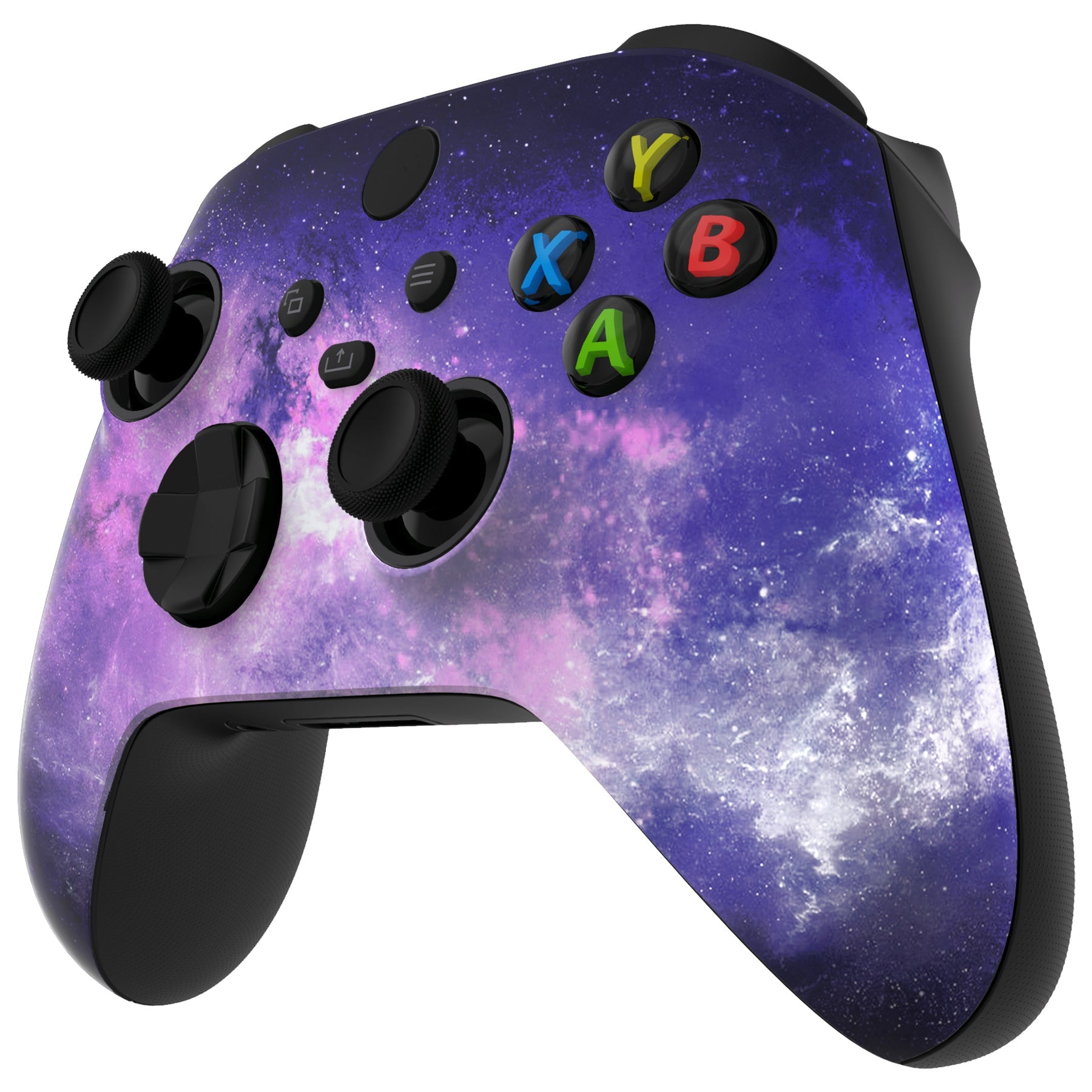 eXtremeRate Retail Nebula Galaxy ASR Version Front Housing Shell with Accent Rings for Xbox Series X/S Controller, Custom Soft Touch Cover Faceplate for Xbox Core Controller Model 1914 - Controller NOT Included - YX3T101