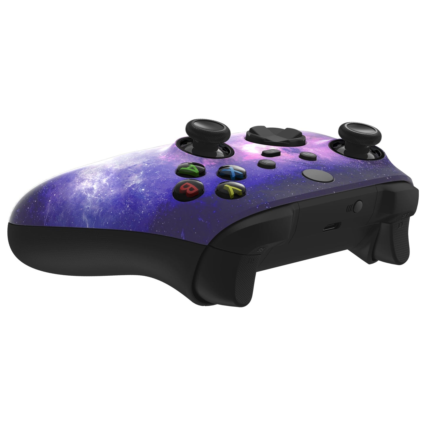 eXtremeRate Retail Nebula Galaxy ASR Version Front Housing Shell with Accent Rings for Xbox Series X/S Controller, Custom Soft Touch Cover Faceplate for Xbox Core Controller Model 1914 - Controller NOT Included - YX3T101