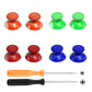 eXtremeRate Retail Replacement 3D Joystick Thumbsticks, Analog Thumb Sticks with Cross Screwdriver for Nintendo Switch Pro Controller -Red & Orange & Green & Blue - ZKRM503