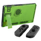 eXtremeRate Retail Transparent Clear Green Console Back Plate DIY Replacement Housing Shell Case for Nintendo Switch Console with Kickstand - JoyCon Shell NOT Included - ZM503
