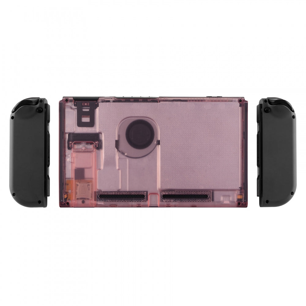 eXtremeRate Retail Cherry Pink Console Back Plate DIY Replacement Housing Shell Case for Nintendo Switch Console with Kickstand-JoyCon Shell NOT Included - ZM507