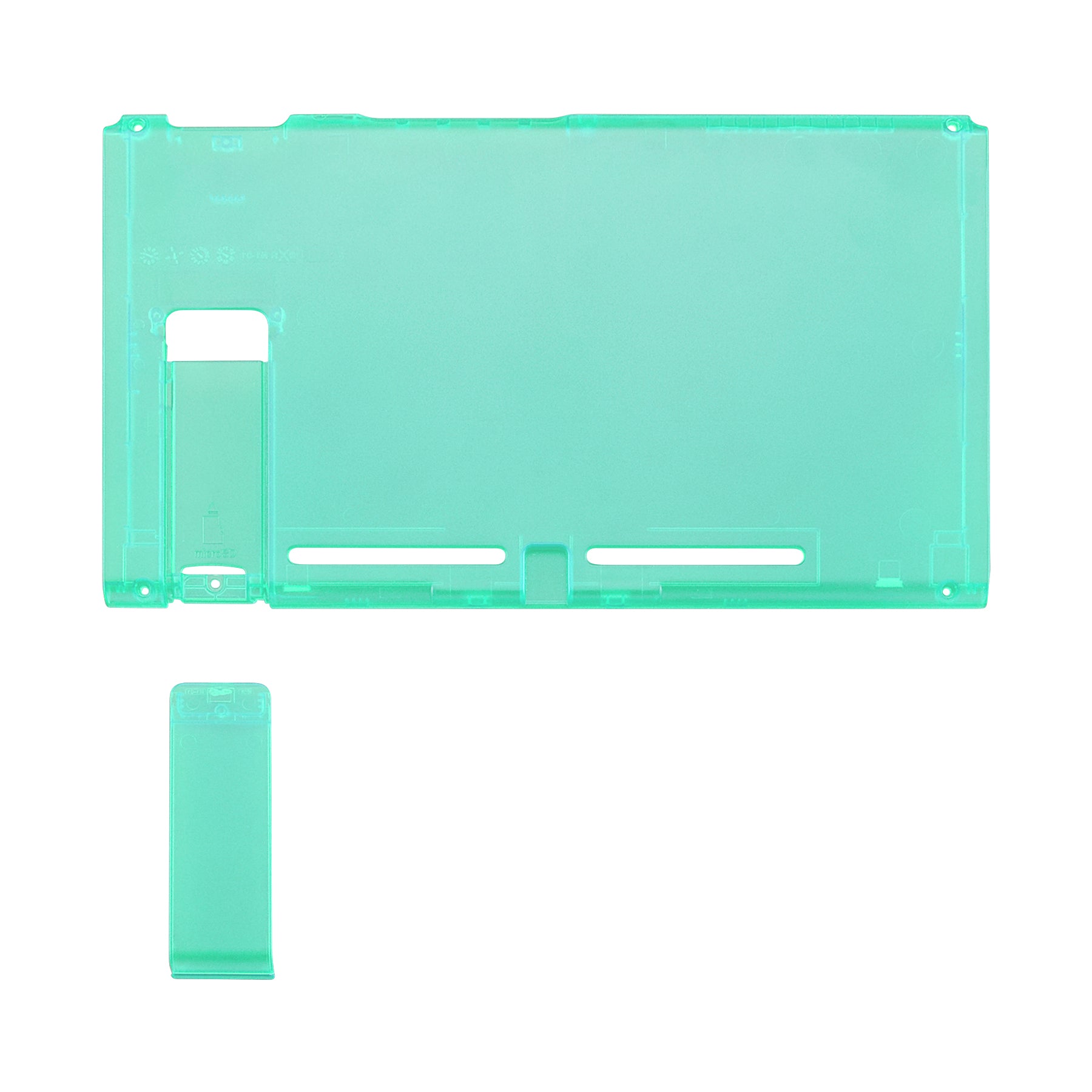 eXtremeRate Retail Emerald Green Console Back Plate DIY Replacement Housing Shell Case for Nintendo Switch Console with Kickstand-JoyCon Shell NOT Included - ZM508