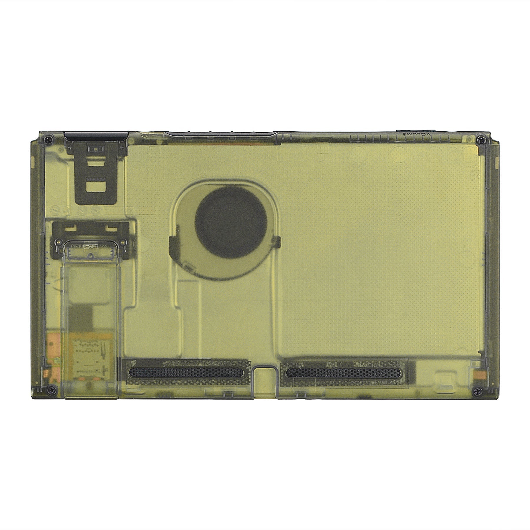eXtremeRate Retail Amber Yellow Console Back Plate DIY Replacement Housing Shell Case for Nintendo Switch Console with Kickstand - JoyCon Shell NOT Included - ZM509