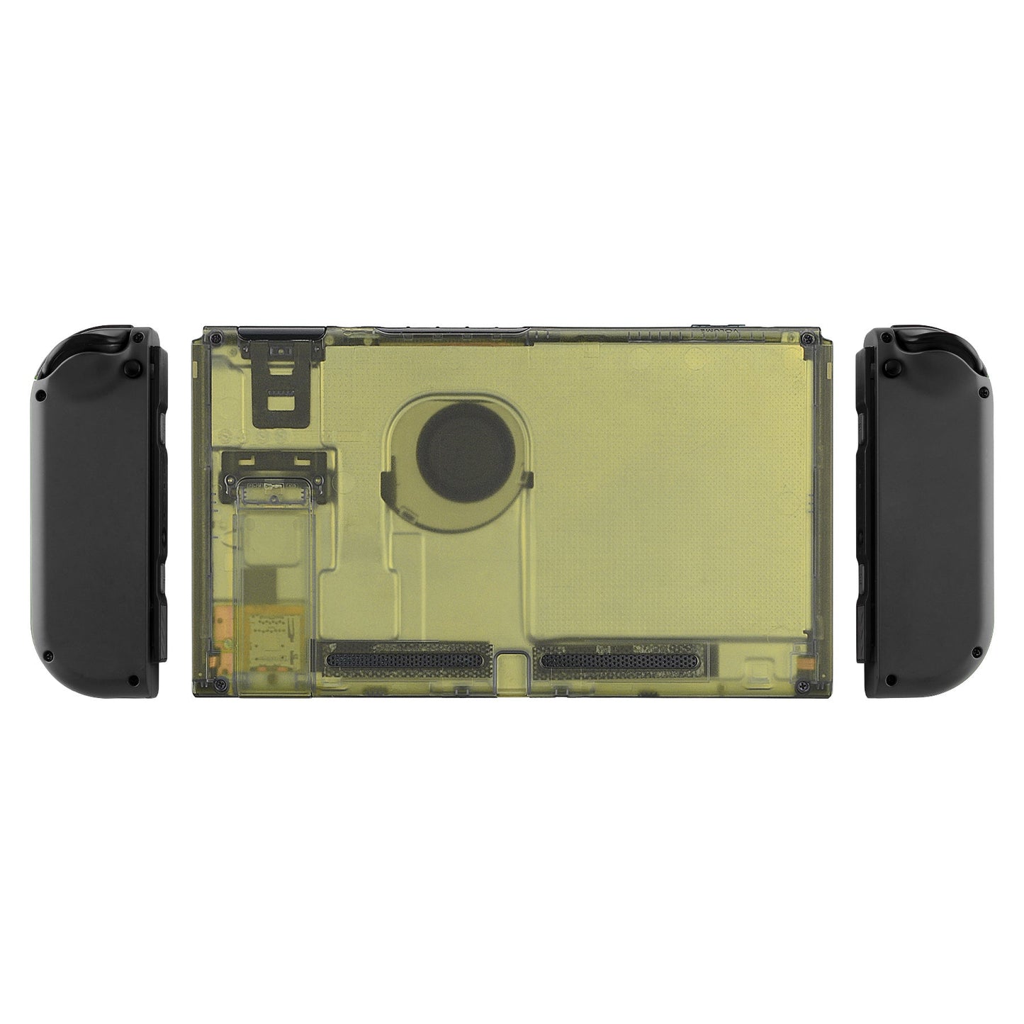 eXtremeRate Retail Amber Yellow Console Back Plate DIY Replacement Housing Shell Case for Nintendo Switch Console with Kickstand - JoyCon Shell NOT Included - ZM509