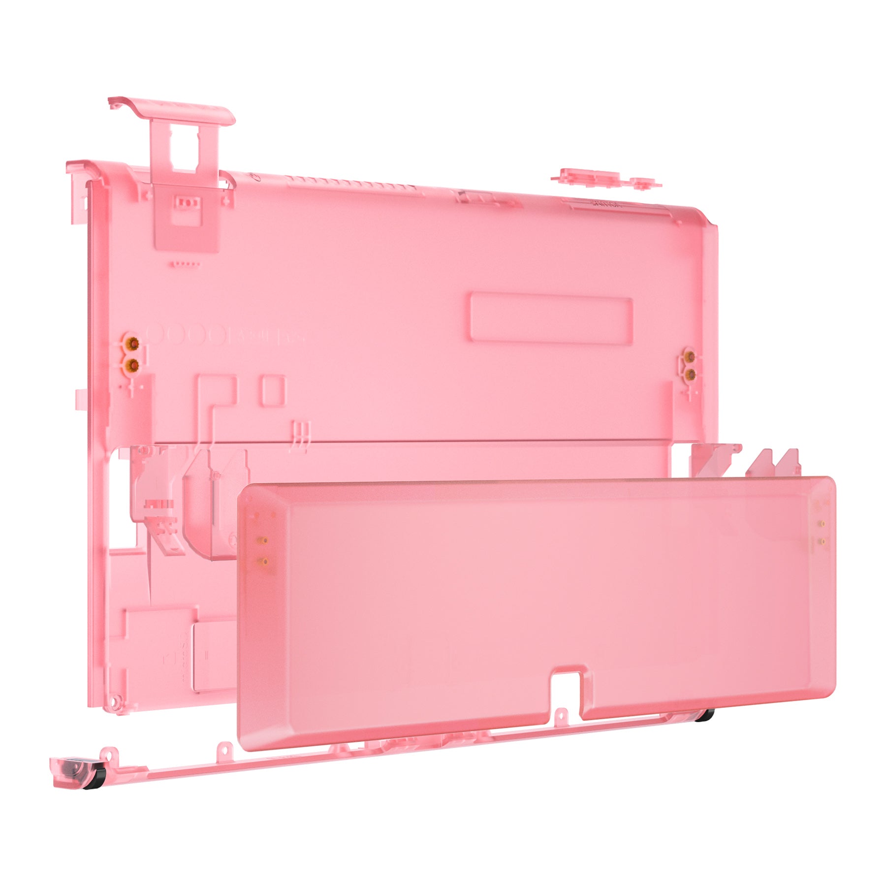 eXtremeRate Retail Cherry Pink Console Back Plate DIY Replacement Housing Shell Case with Kickstand for Nintendo Switch OLED – Console and Joycon NOT Included - ZNSOM5004