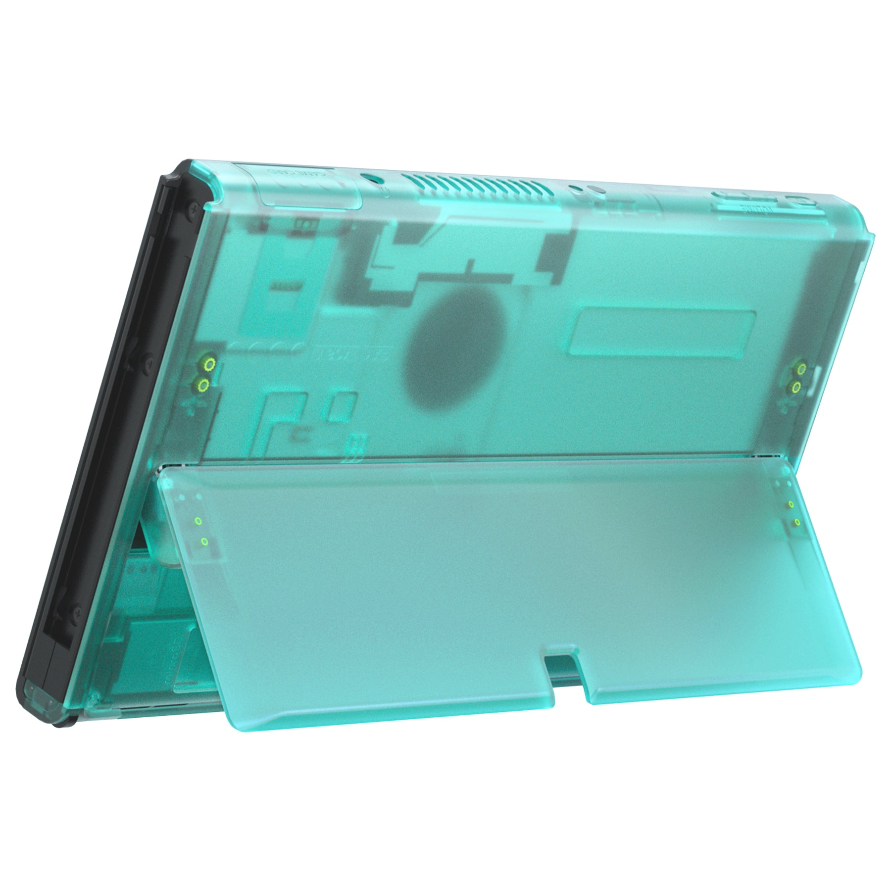 eXtremeRate Retail Emerald Green Console Back Plate DIY Replacement Housing Shell Case with Kickstand for Nintendo Switch OLED – Console and Joycon NOT Included - ZNSOM5007