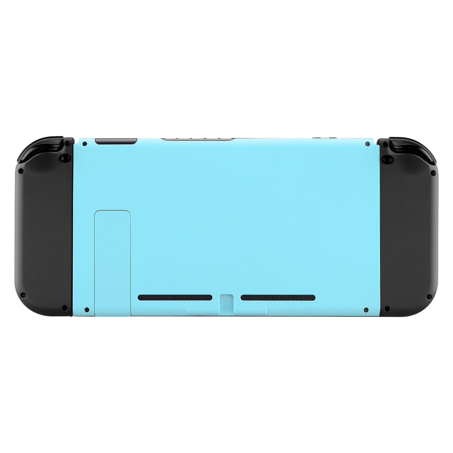 eXtremeRate Retail Soft Touch Grip Heaven Blue Console Back Plate DIY Replacement Housing Shell Case for Nintendo Switch Console with Kickstand - JoyCon Shell NOT Included - ZP307