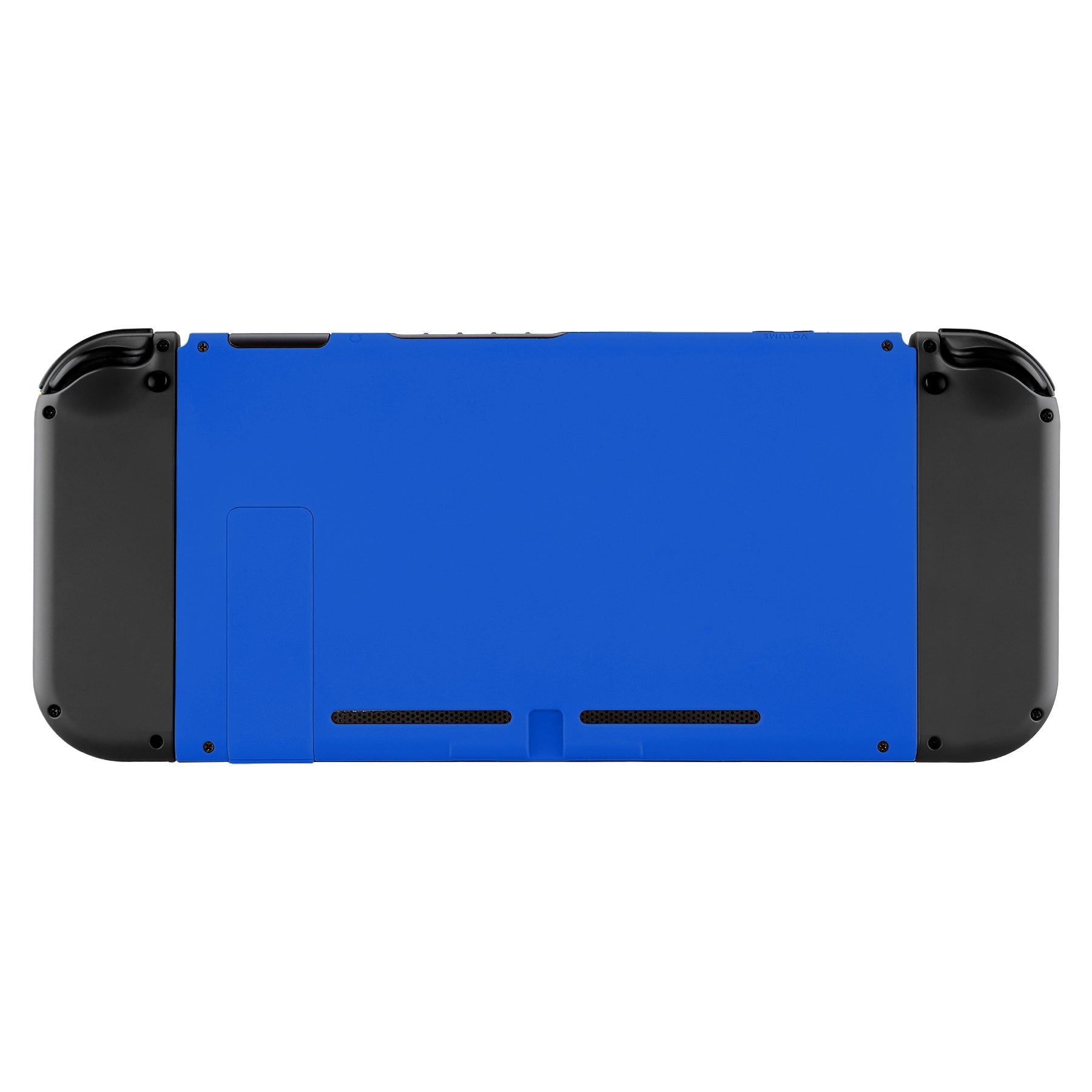 eXtremeRate Retail Soft Touch Grip Blue Console Back Plate DIY Replacement Housing Shell Case for NS Switch Console with Kickstand - JoyCon Shell NOT Included - ZP313