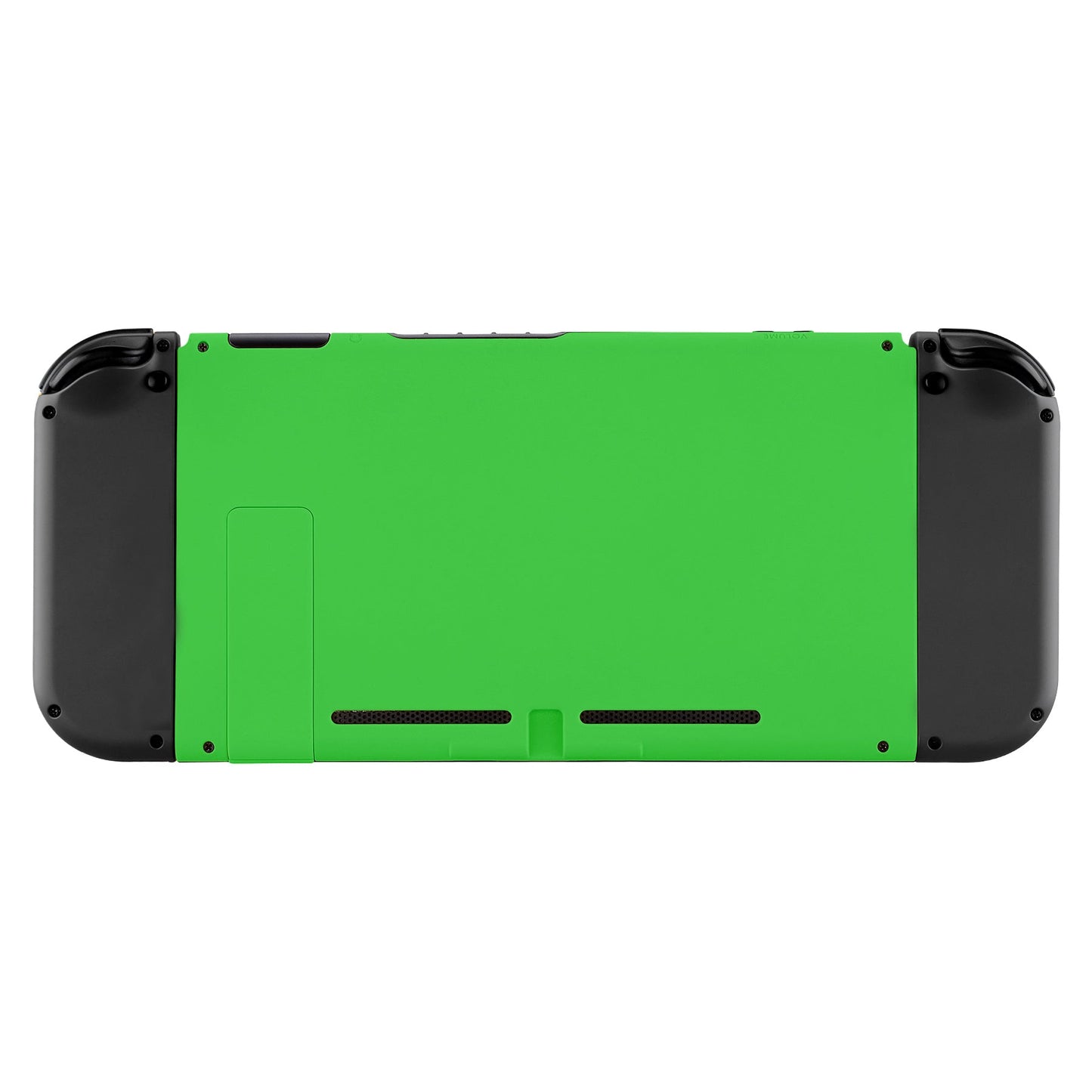 eXtremeRate Retail Soft Touch Grip Green Console Back Plate DIY Replacement Housing Shell Case for NS Switch Console with Kickstand - JoyCon Shell NOT Included - ZP314