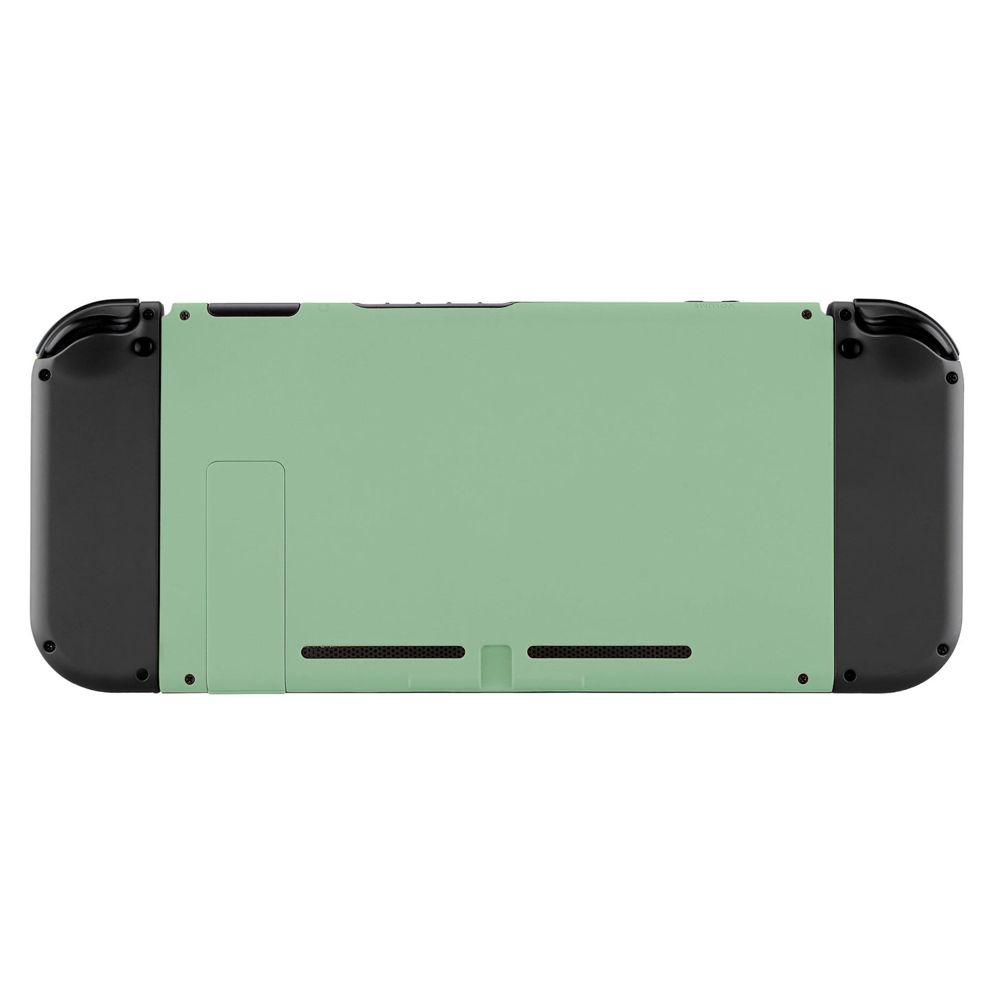 eXtremeRate Retail Soft Touch Grip Matcha Green Console Back Plate DIY Replacement Housing Shell Case for NS Switch Console with Kickstand - JoyCon Shell NOT Included - ZP319