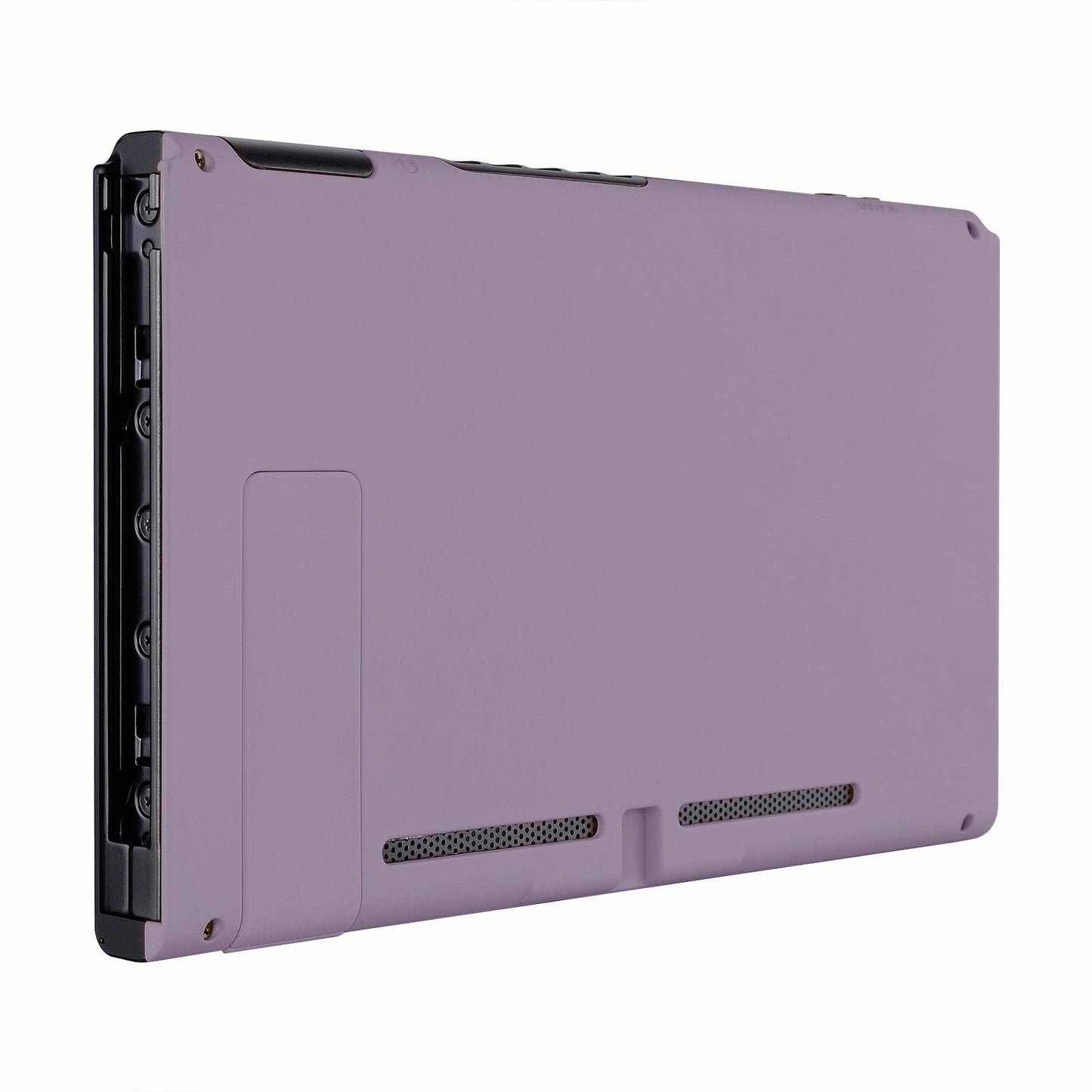 eXtremeRate Retail Soft Touch Grip Dark Grayish Violet Console Back Plate DIY Replacement Housing Shell Case for NS Switch Console with Kickstand - JoyCon Shell NOT Included - ZP320