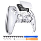 eXtremeRate Retail Chrome Silver Touchpad Front Housing Shell Compatible with ps5 Controller BDM-010 BDM-020 BDM-030, DIY Replacement Shell Custom Touch Pad Cover Compatible with ps5 Controller - ZPFD4002G3