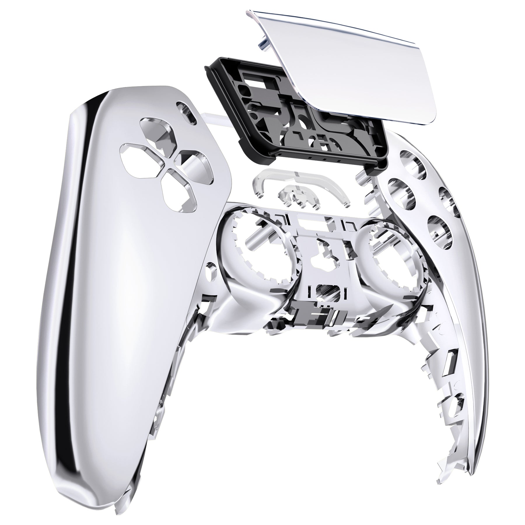 eXtremeRate Replacement Front Housing Shell with Touchpad Compatible with  PS5 Controller BDM-010/020/030/040 - Chrome Silver