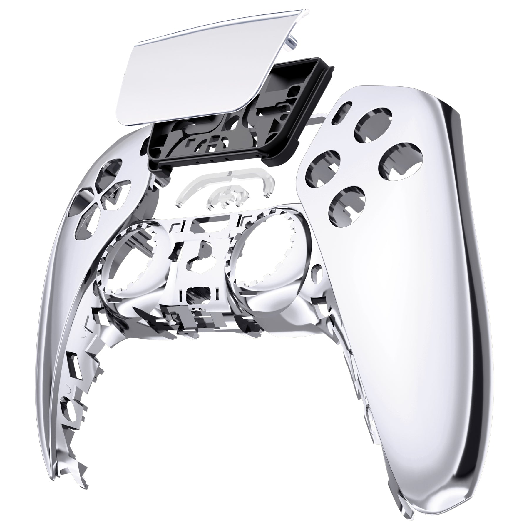 eXtremeRate Replacement Front Housing Shell with Touchpad Compatible with  PS5 Controller BDM-010/020/030/040 - Chrome Silver