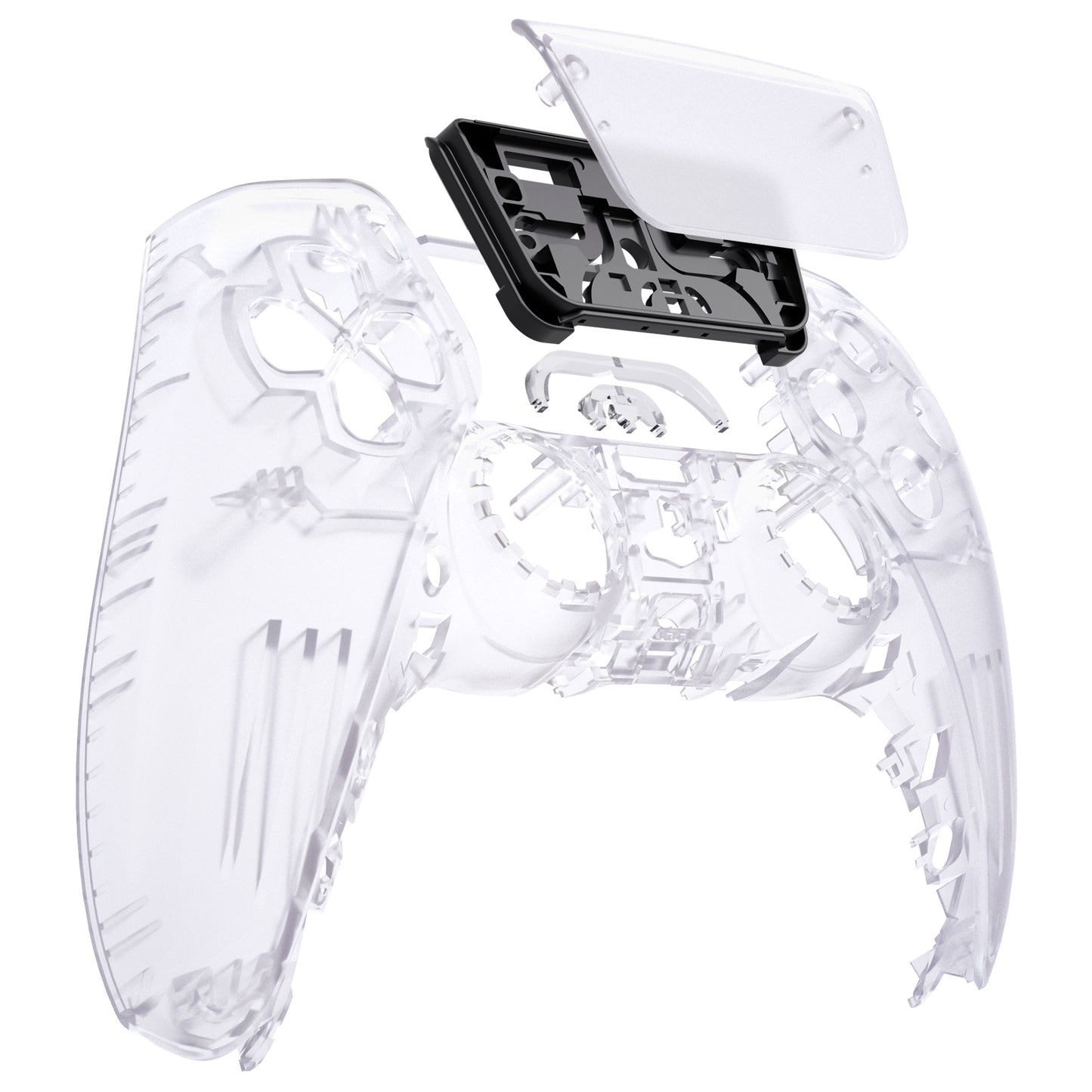 eXtremeRate Retail Clear Touchpad Front Housing Shell Compatible with ps5 Controller BDM-010 BDM-020 BDM-030, DIY Replacement Shell Custom Touch Pad Cover Compatible with ps5 Controller - ZPFM5001G3