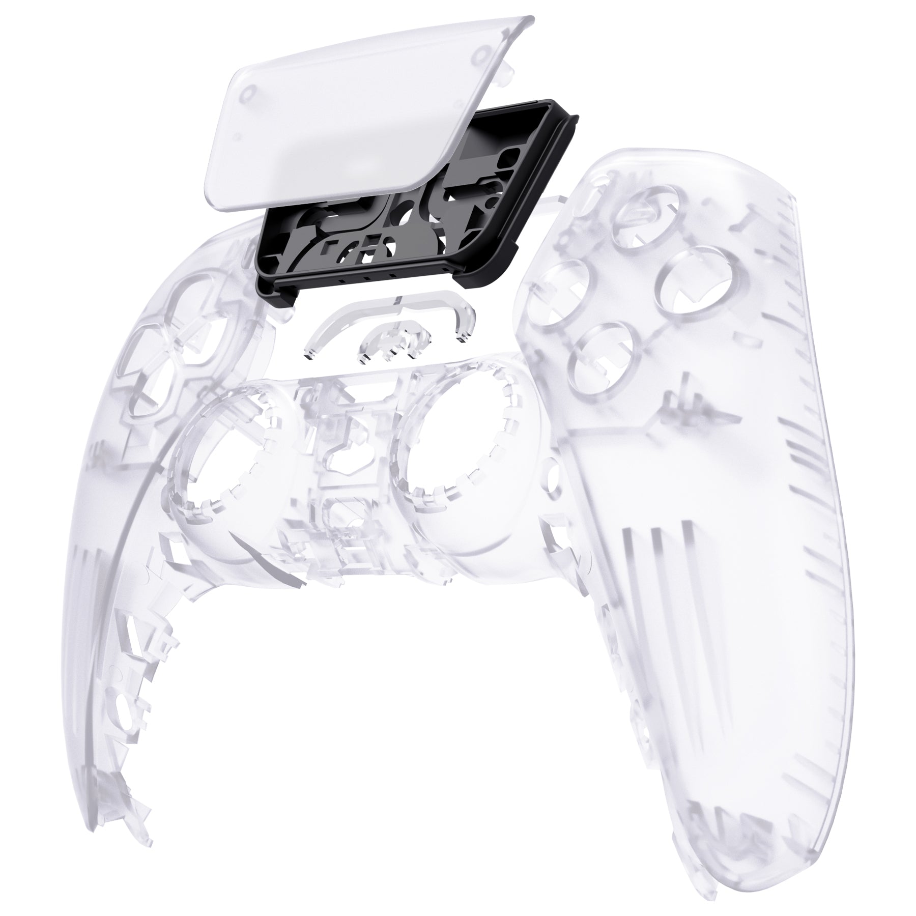 eXtremeRate Retail Clear Touchpad Front Housing Shell Compatible with ps5 Controller BDM-010 BDM-020 BDM-030, DIY Replacement Shell Custom Touch Pad Cover Compatible with ps5 Controller - ZPFM5001G3