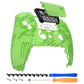 eXtremeRate Retail Clear Green Touchpad Front Housing Shell Compatible with ps5 Controller BDM-010 BDM-020 BDM-030, DIY Replacement Shell Custom Touch Pad Cover Compatible with ps5 Controller - ZPFM5003G3