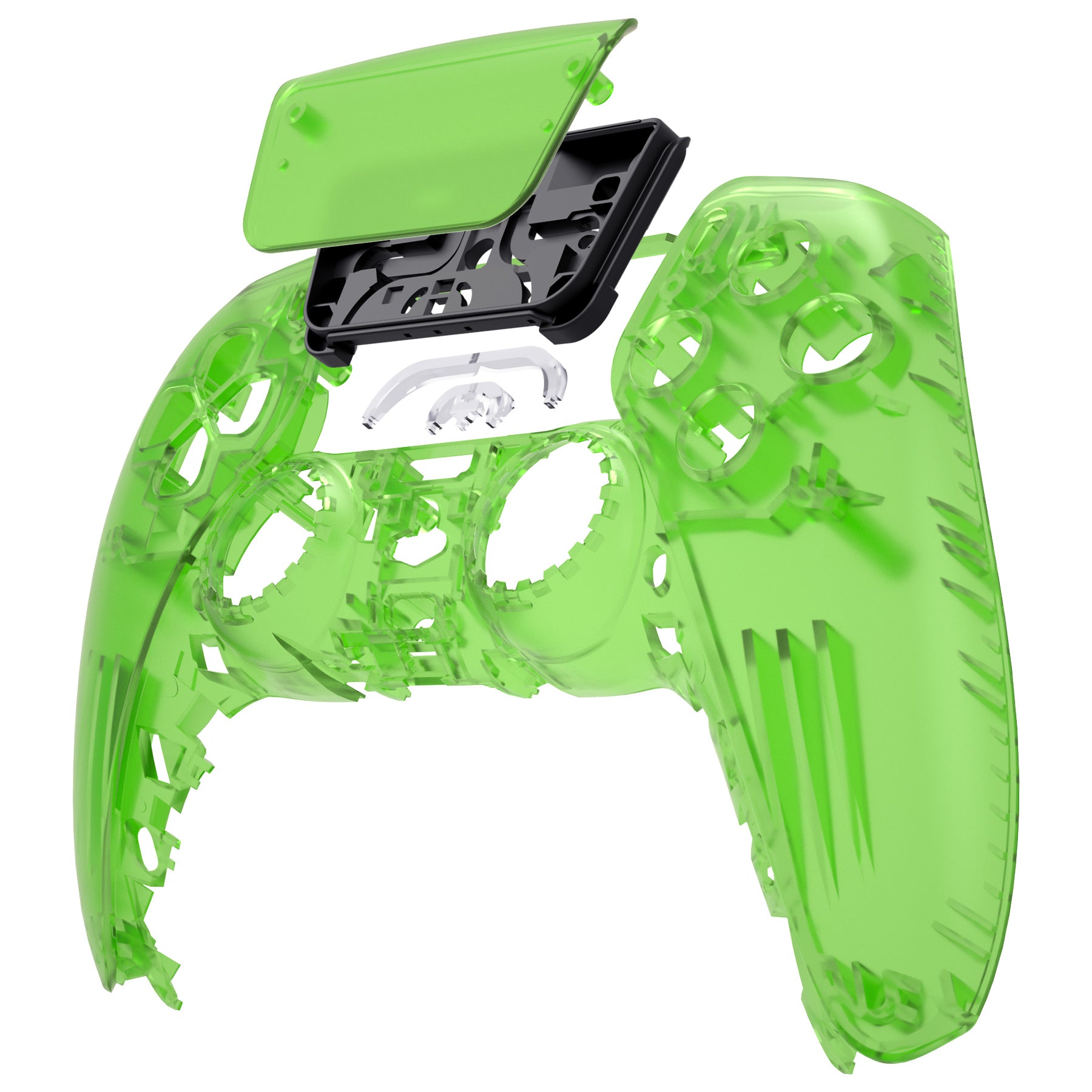 eXtremeRate Replacement Front Housing Shell with Touchpad Compatible with  PS5 Controller BDM-010/020/030/040 - Clear Green